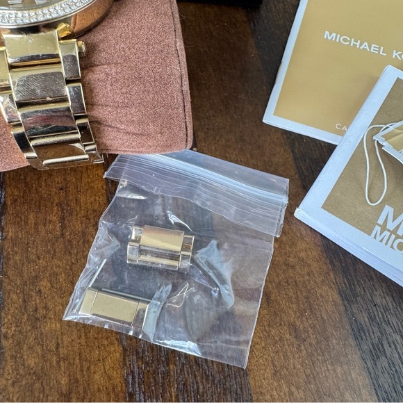 Michael Kors Gold-Tone Large Dial Watch with Logo Dial - Picture 7 of 9